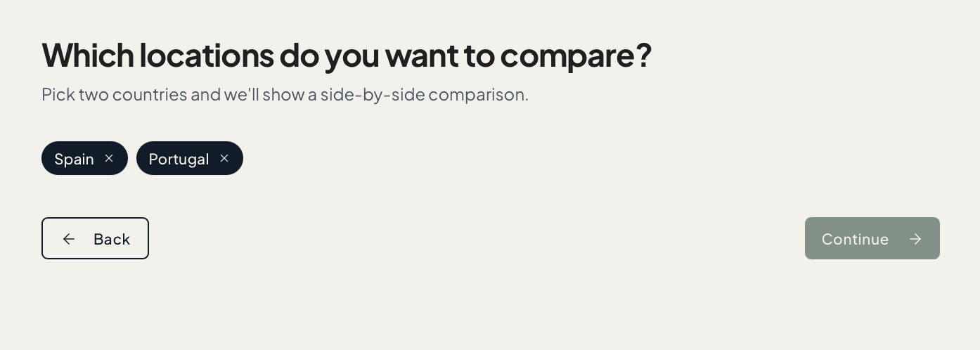 Neoria — which locations do you want to compare?