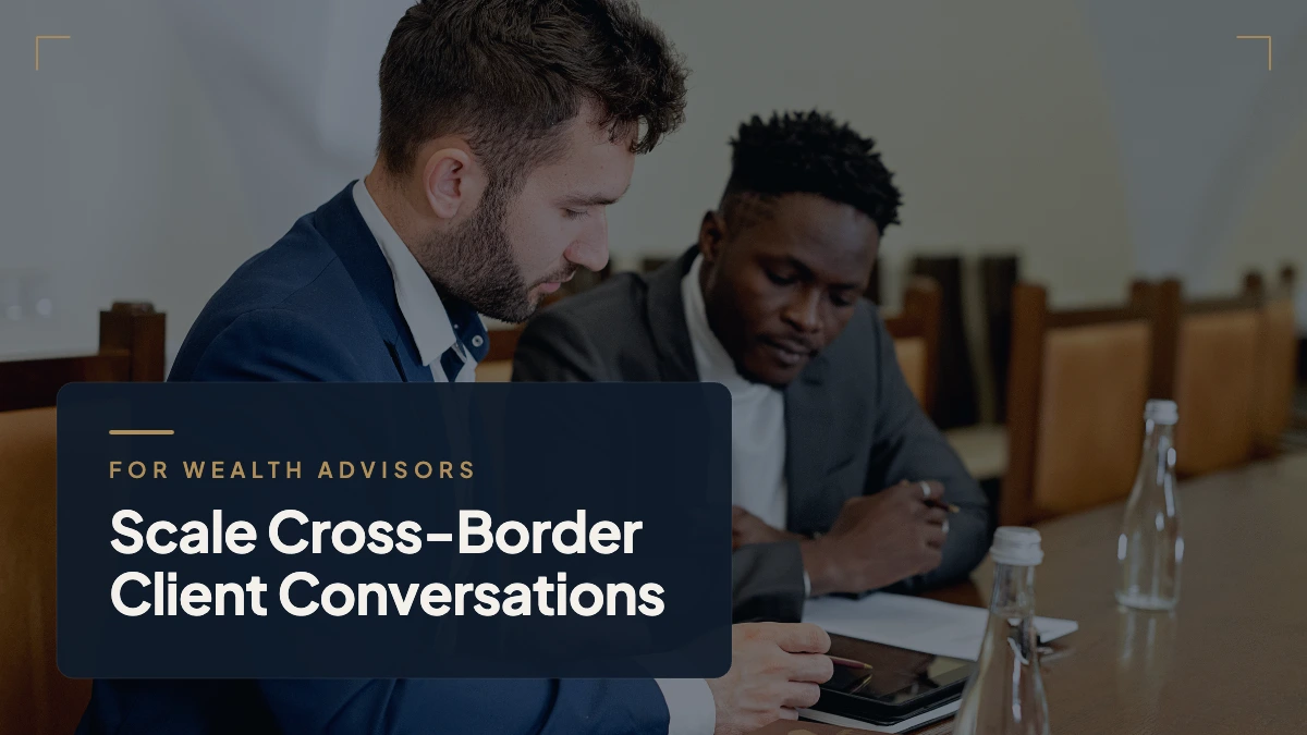 Abstract advisor workflow visual for cross-border relocation analysis